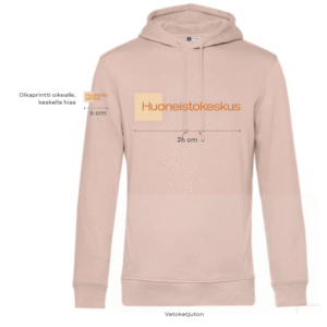 Huoneistokeskus huppari, soft rose, miesten