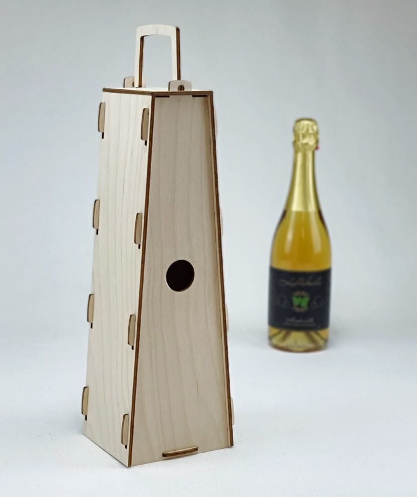 Lahjalaatikko viinipullolle - linnunpönttö